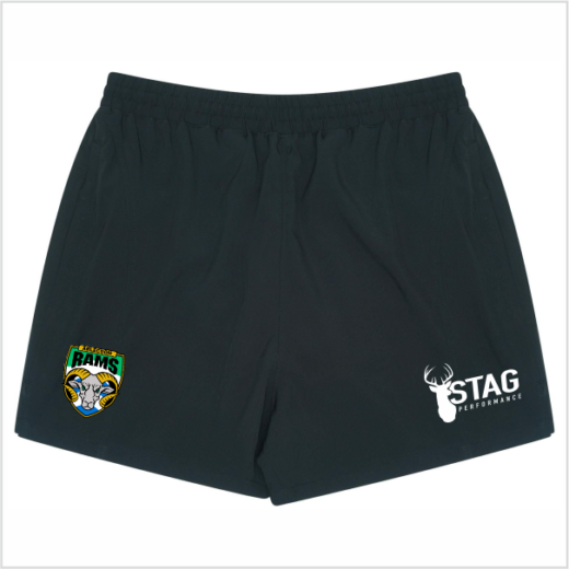 Arlecdon Rams Masters RL Black Training Shorts - Adult