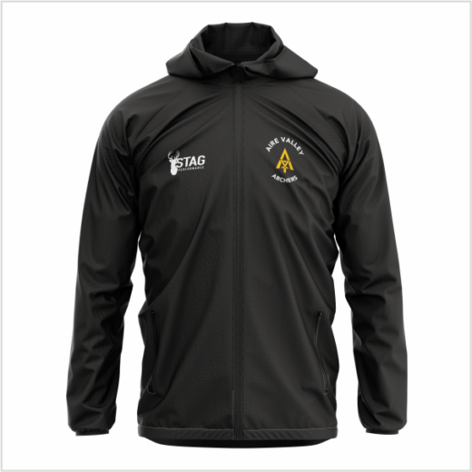 Aire Valley Archers Black Rain Jacket - Adults