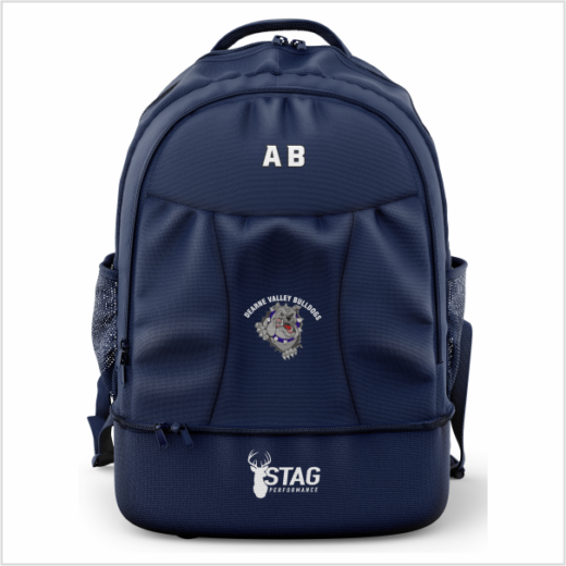 Dearne Valley Bulldogs Open Age NAVY Rucksack with Boot Compartment