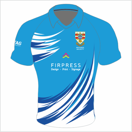 Cumbria Referees Society Light Blue Sublimated Match Shirt – Adult