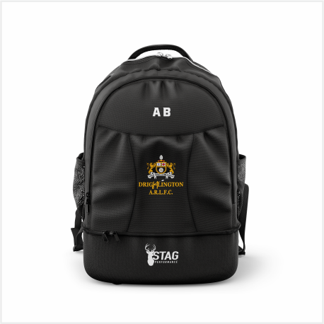 Drighlington ARLFC BLACK Rucksack with Boot Compartment