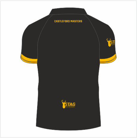 Castleford Masters RL Sublimated Polo BLACK - Adult - Image 2