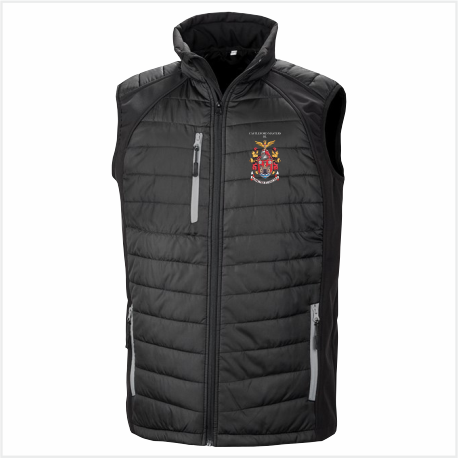 Castleford Masters RL BLACK/GREY Padded Gilet - Adult