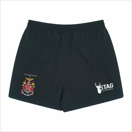 Castleford Masters RL BLACK Training Shorts - Adult
